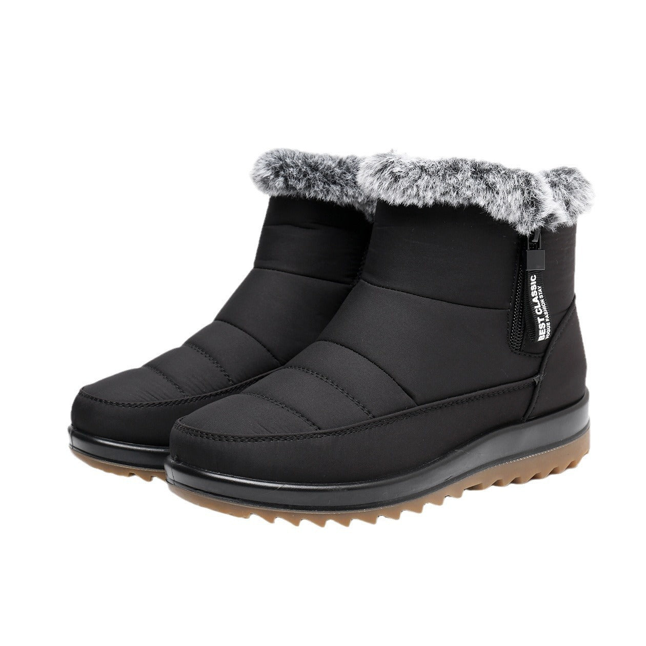 Bottes d'Hiver avec Fermeture Éclair pour Femme